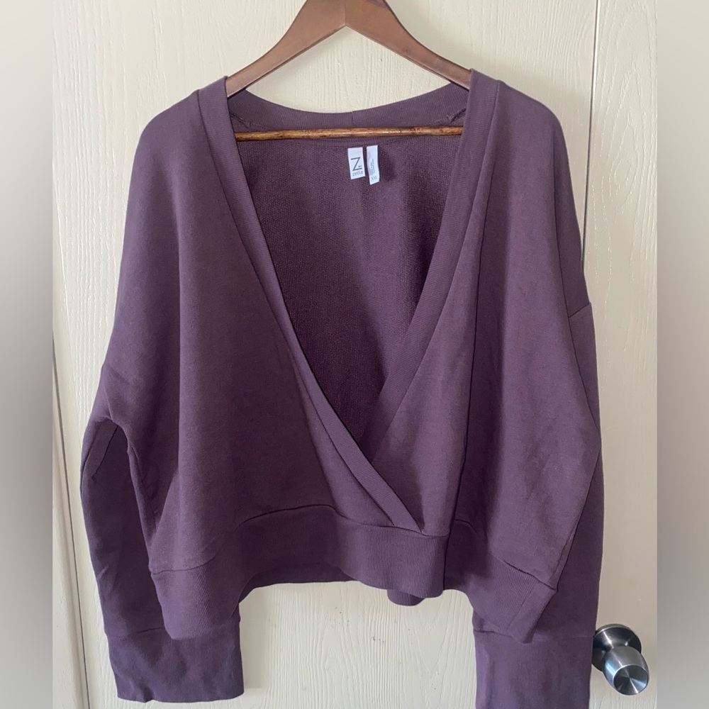 Z By Zella Hot Cross Terry Pullover In Burgundy Huckle - Size Xxl